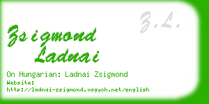 zsigmond ladnai business card